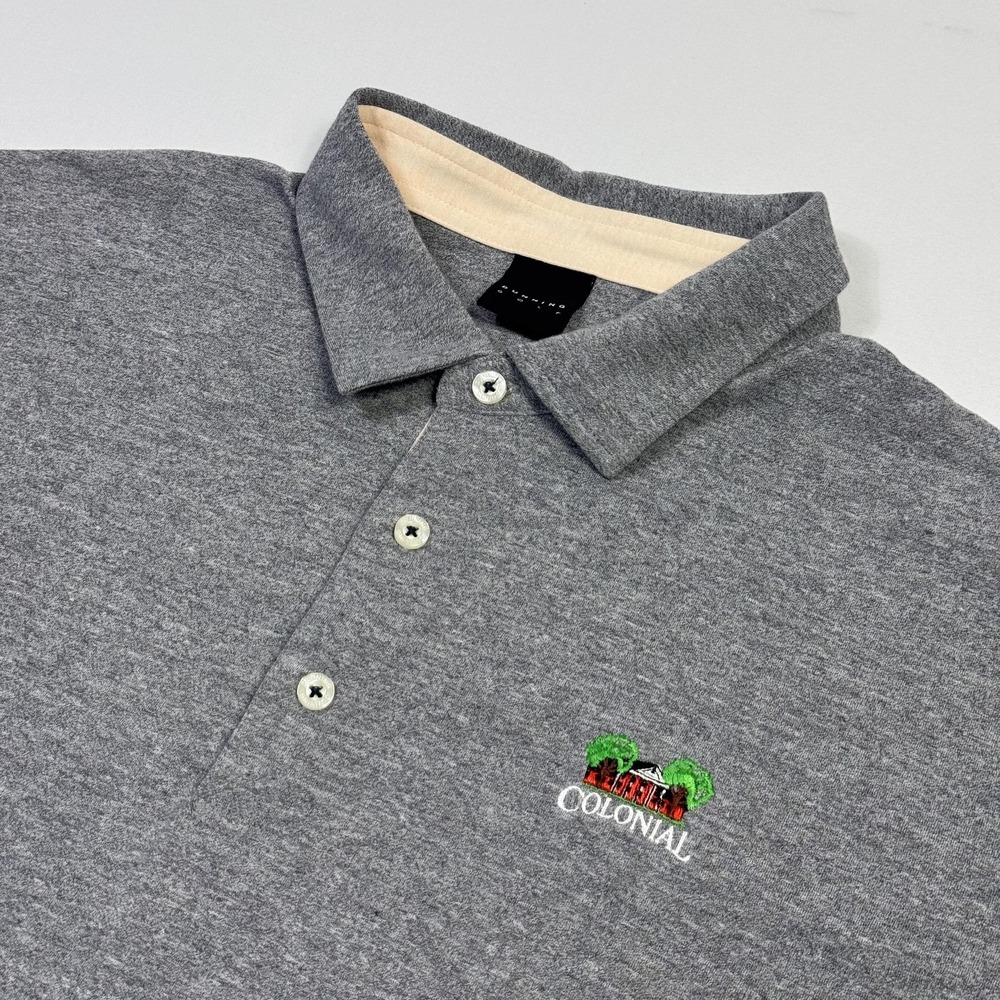 Dunning Golf Polo Shirt Mens XL Gray Moisture Wicking‎ Golf Short Sleeve